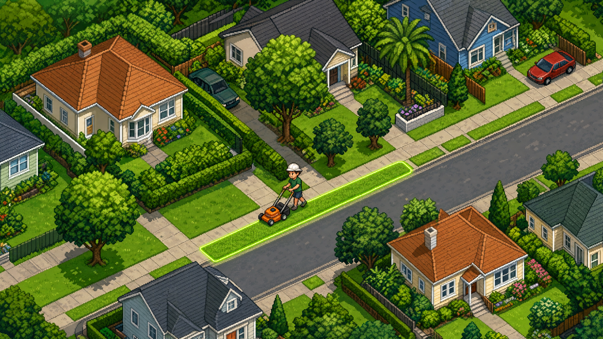 Isometric Auckland neighborhood map
